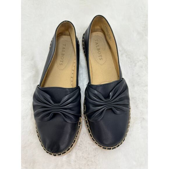 TALBOTS IZZY CINCHED NAPPA ESPADRILLES SIZE 5M - Picture 1 of 8